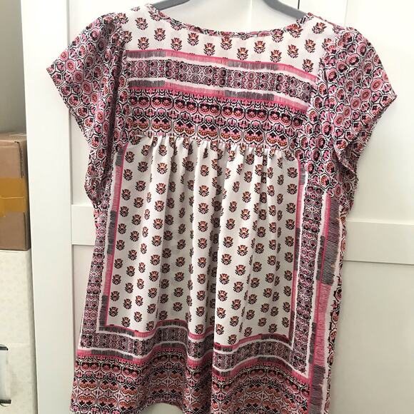 GAP Boho Shirt Short-Sleeve Flowy Top Blouse Size Small - Picture 2 of 3